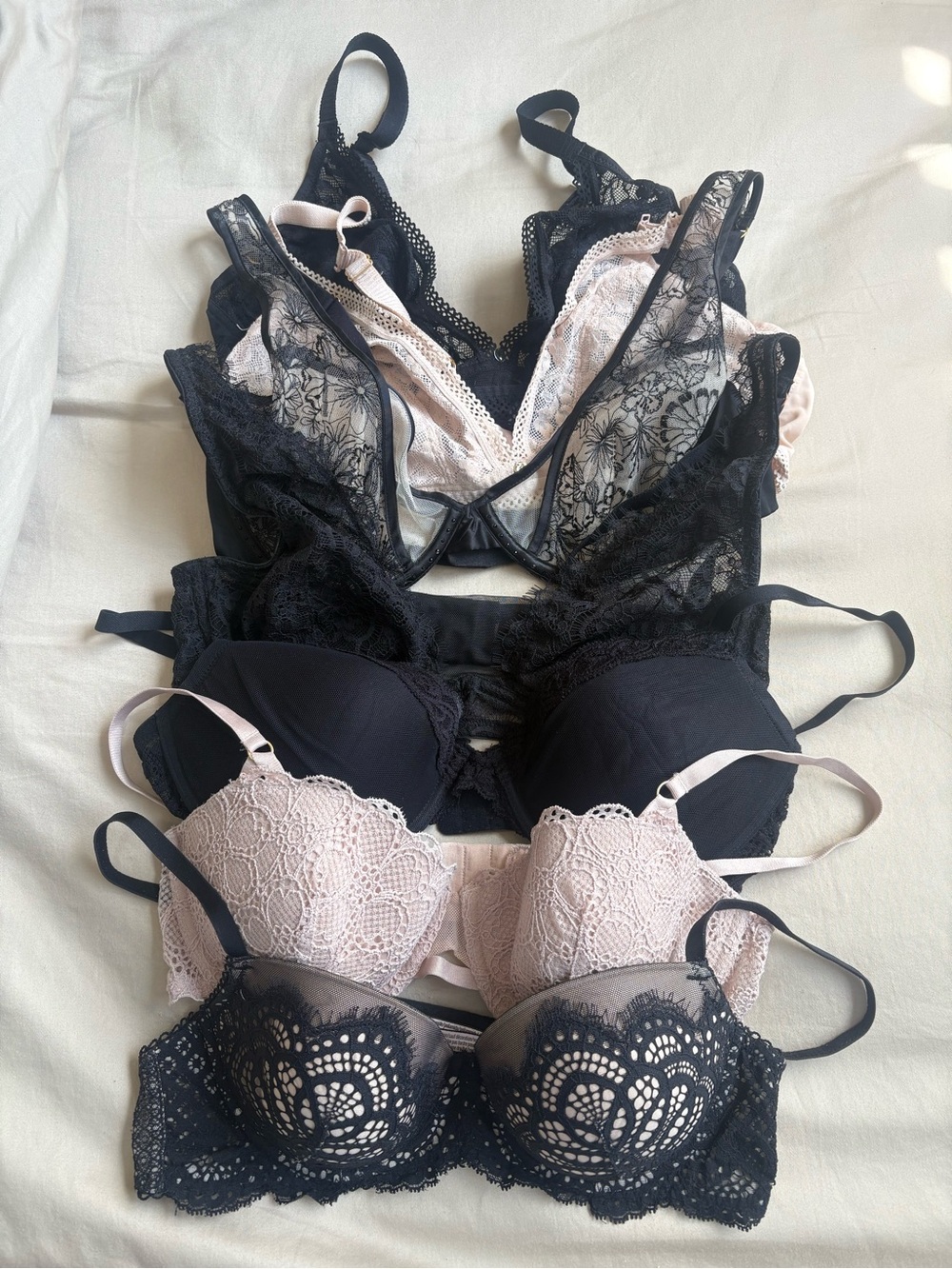 7 Like New Bras Size 36C by Victoria Secrets, Natori, DKNY, and Chantelle